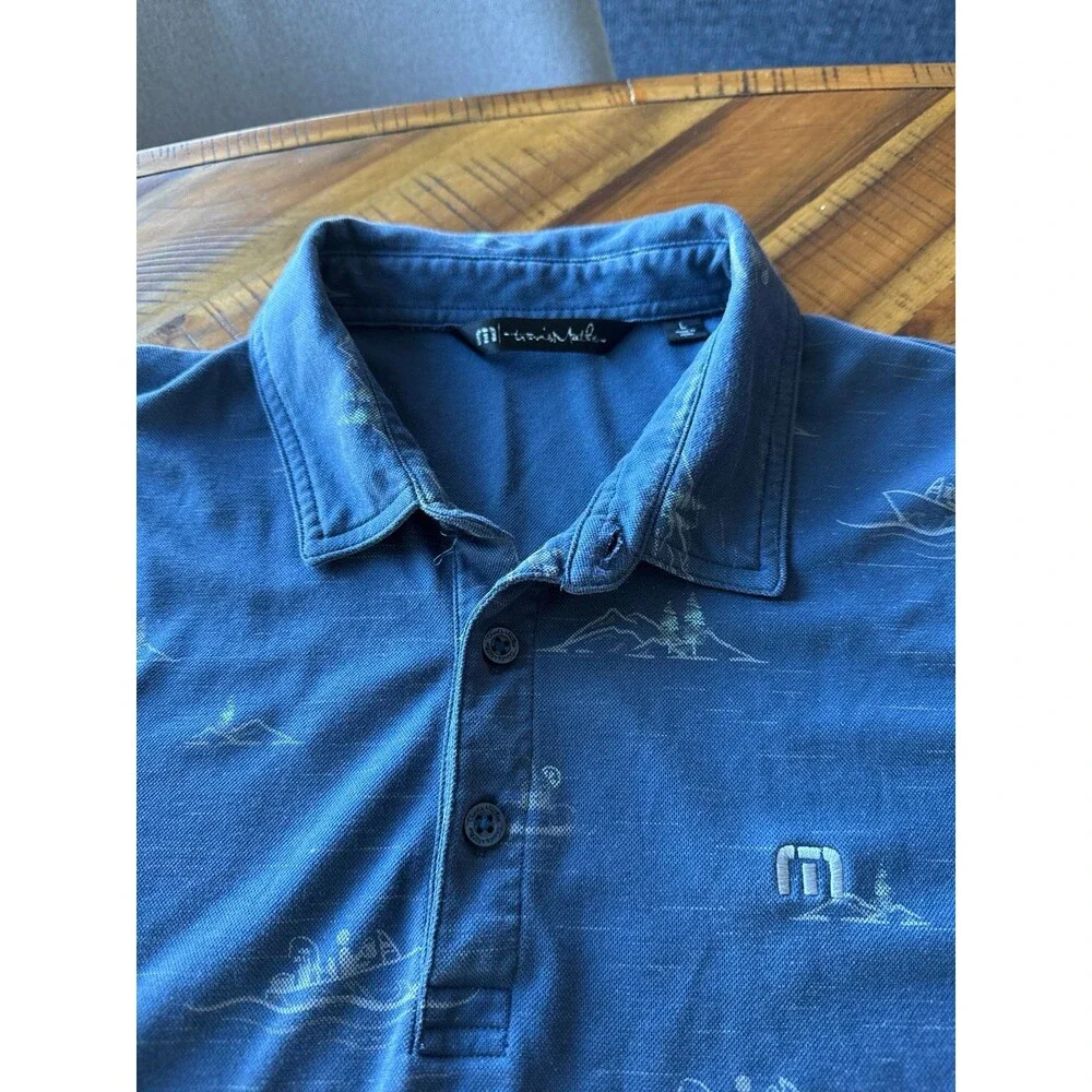 Travis Mathew Men's L Golf Short Sleeve Polo Shirt - Picture 4 of 6